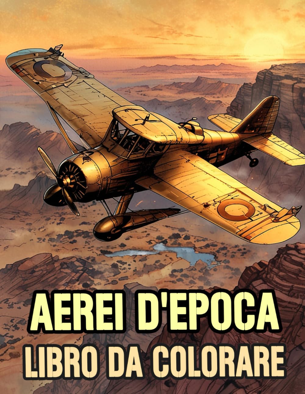 Aerei D'epoca Libro Da Colorare: Pagine A Colori Di Aeroplani Classici Aerei A Elica Biplani Aviazione Militari Jet Da Caccia Aero Guerra | Disegni ... Stress | Bambini Adulti Adolescenti Anziani