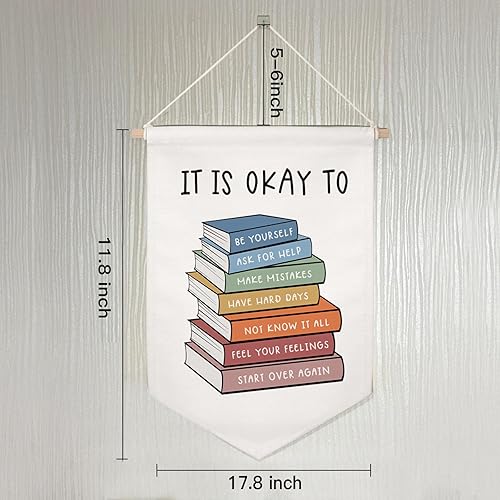 Miniatura 5 de Classroom Wall Hanging Banner Poster Therapy Office Decor Calm Down Corner School Counselor Mental Health Growth Mindset Poster Anxiety Educational