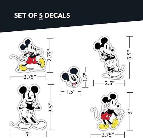 Miniatura 3 de Disney Classic Mickey & Minnie Mouse - Juego de 15 calcomanías de Mickey y Minnie Mouse para niños y adultos, calcomanías de vinilo para laptop,
