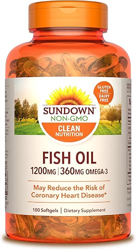 Aceite de pescado Sundown Naturals de 004onzas con Omega3 natural en 90cápsulas blandas SUNDOWN106237 1 1