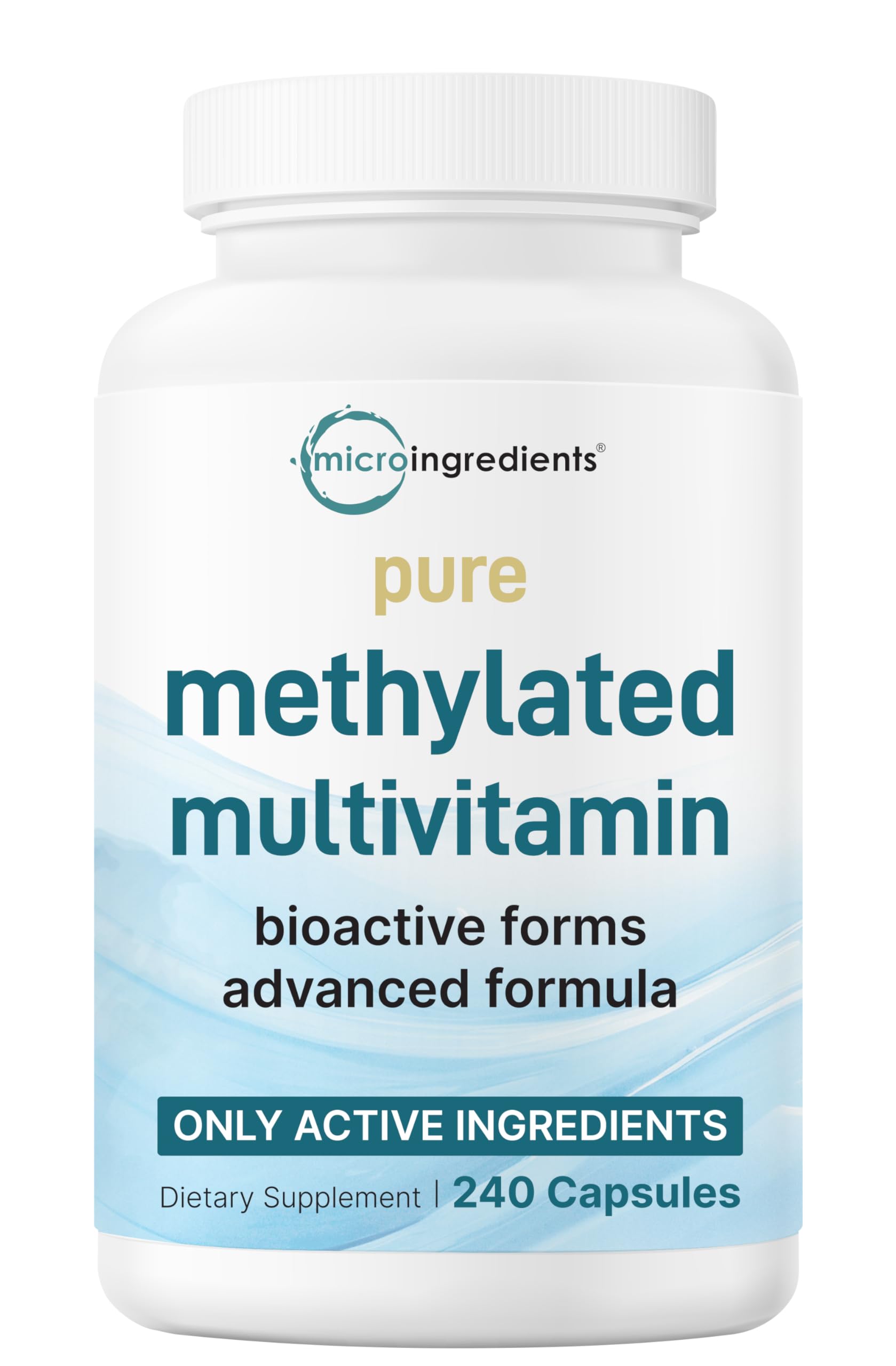 Micro Ingredients Pure Methylated Multivitamin, 240 Capsules | 19-in-1 Formula with Vitamins C, D, B12, Folate, Magnesium, Zinc & More | Supports Daily Wellness & Immune Health* | Filler Free, Non-GMOMicro Ingredients Pure Methylated Multivitamin,…