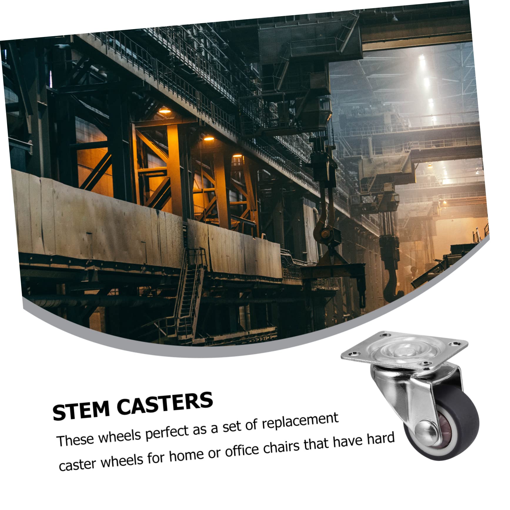 OKUMEYR 5pcs Casters Wheel Threaded Stem Heavy Duty Castors Double Bearing Caster Heavy Duty Caster Replacement Caster Swivel Caster Grey