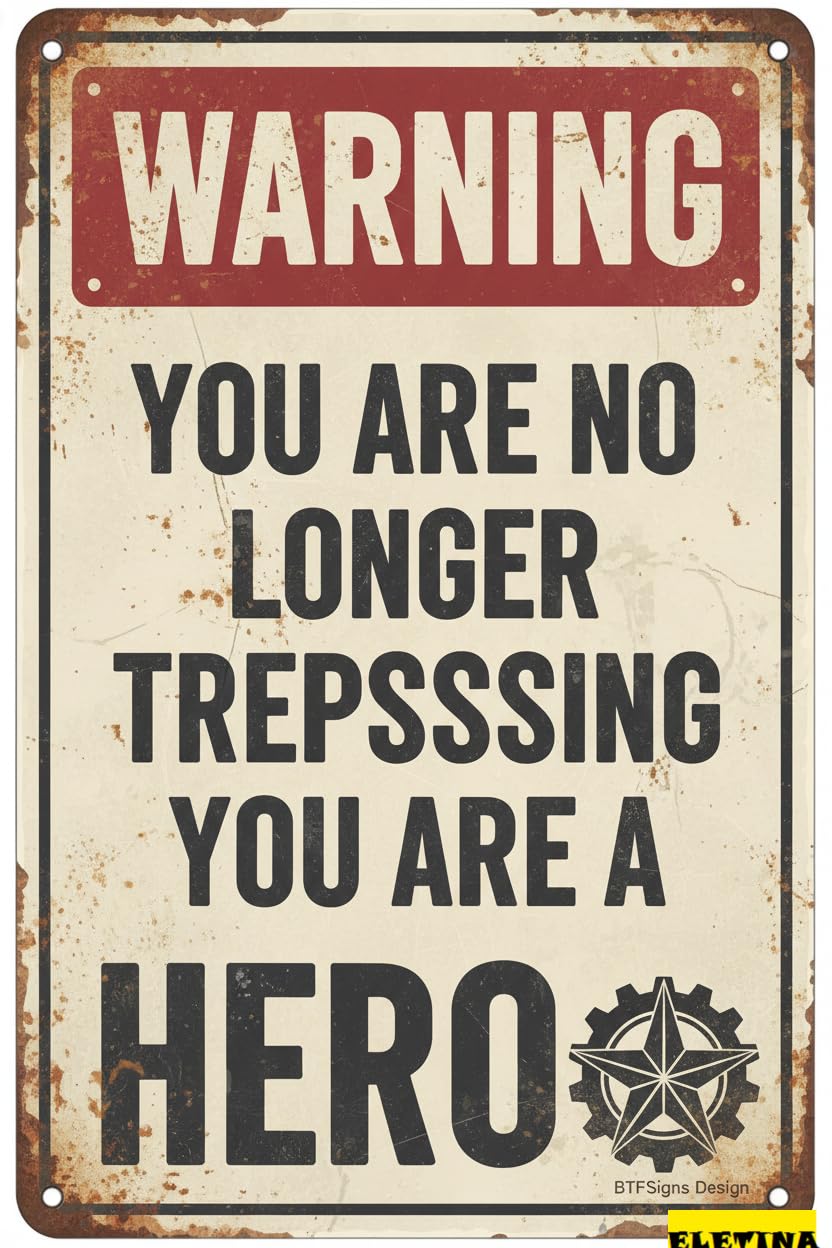 Vintage Metal Tin Sign for Man Cave 8" X 12" Funny Iron You Are No Longer Trespassing, You Are A Target - Warning Home And Yard Private Property Decorative