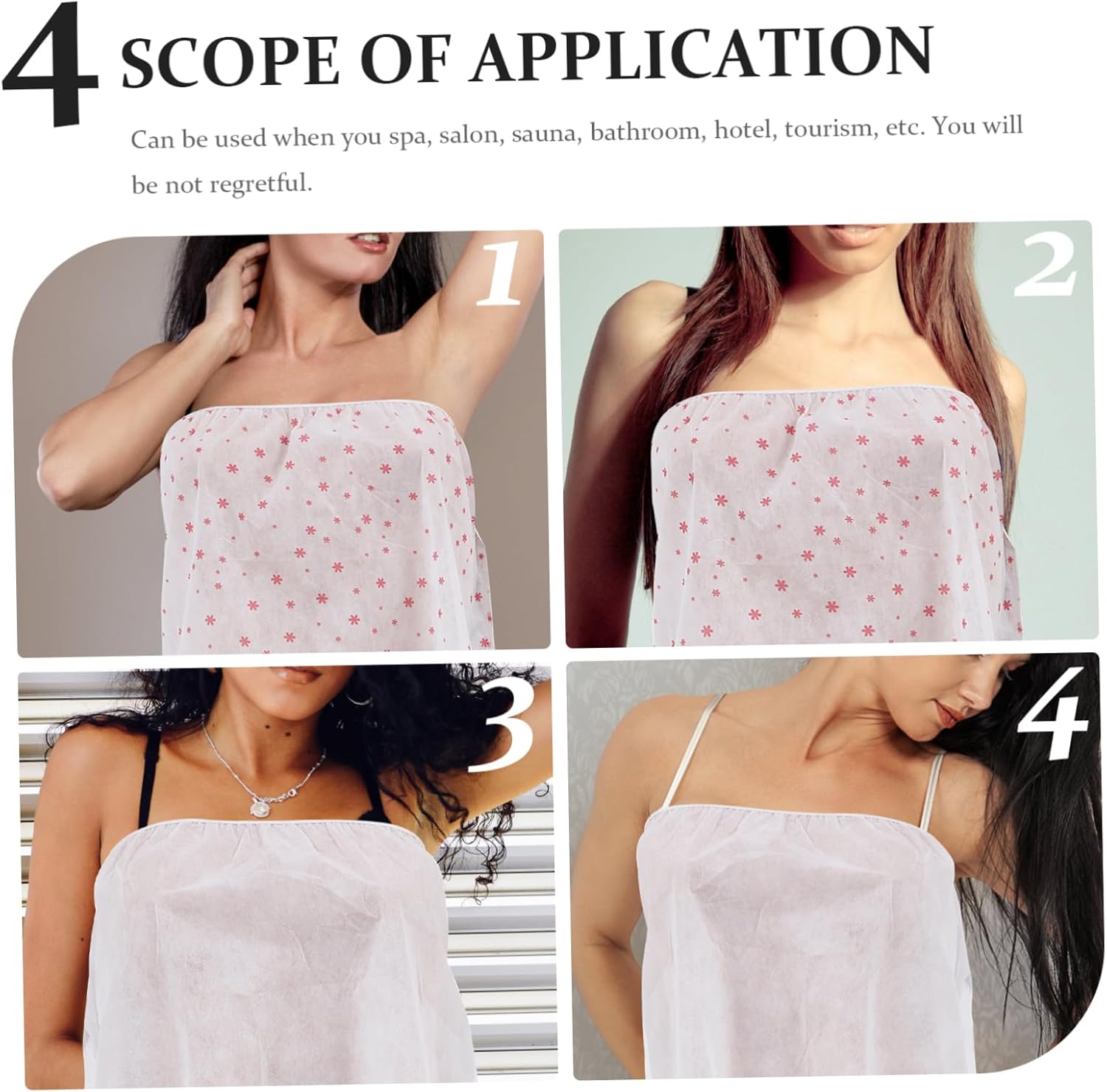 20pcs Thickened Non-woven Bath Skirt Women Shower Wrap Fine for Spa Sauna Beauty Salons