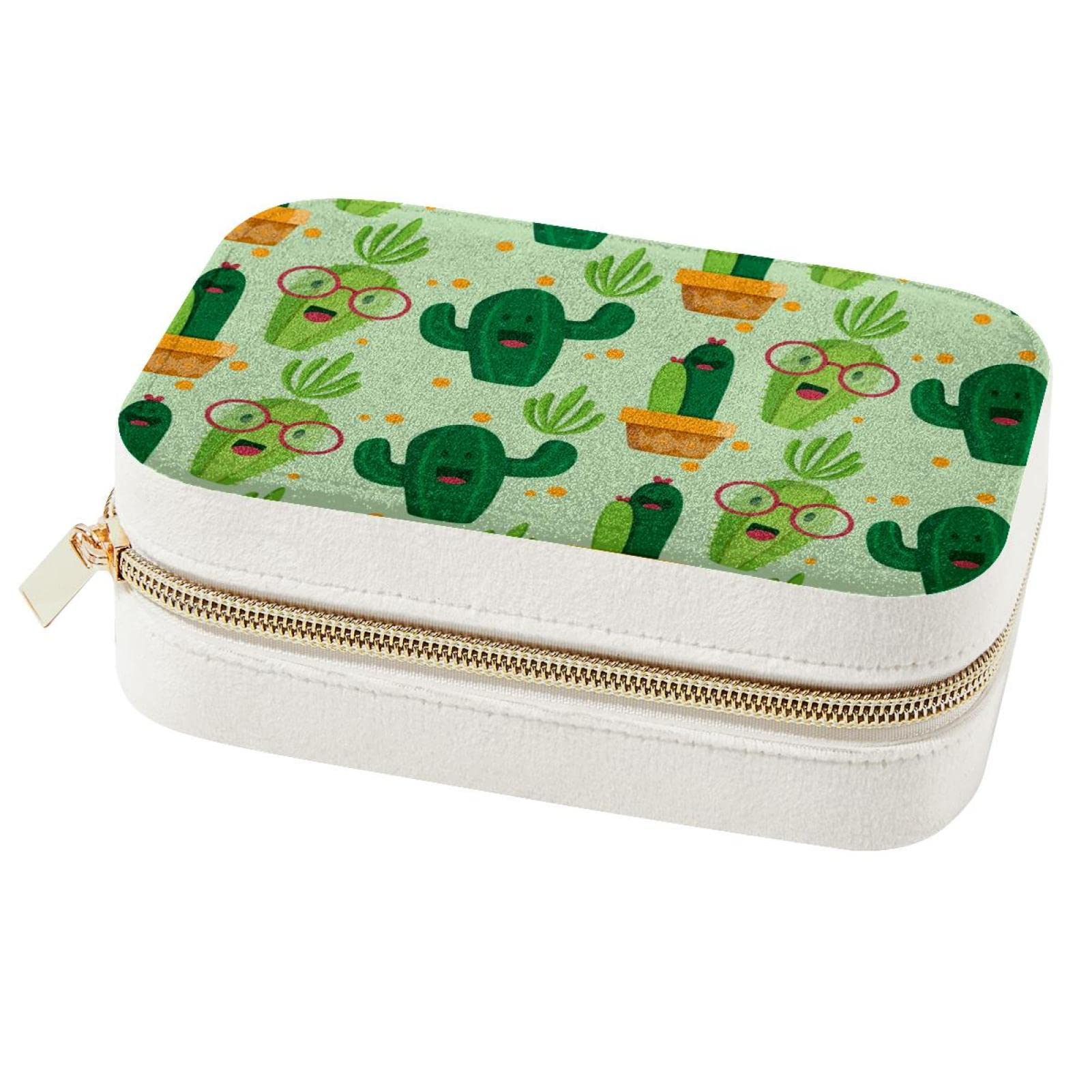 Boîte à bijoux voyage motif cactus pour vos week-ends et vacances d'été