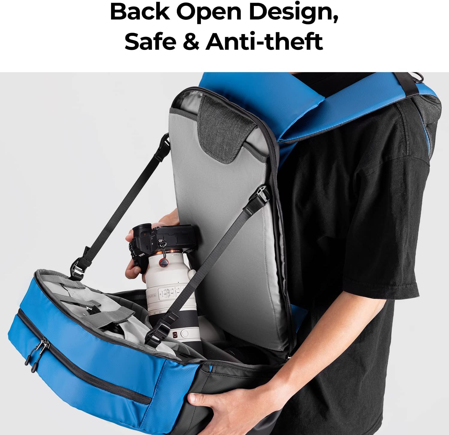 K&F Concept Camera Backpack 20L Digital Camera Case, Protective Camera Bag