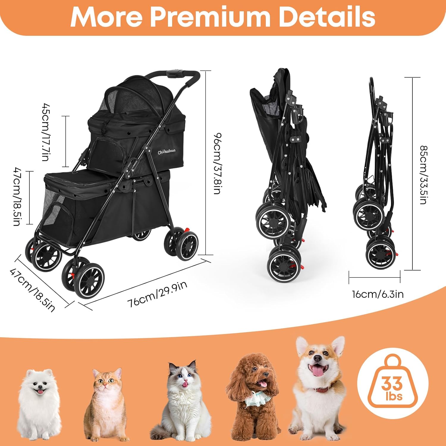 Ultimate Comfort: The Double Pet Stroller for Your Furry Friends