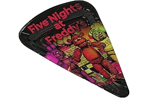 Five Nights At Freddy's Pizza Shaped Paper Plates