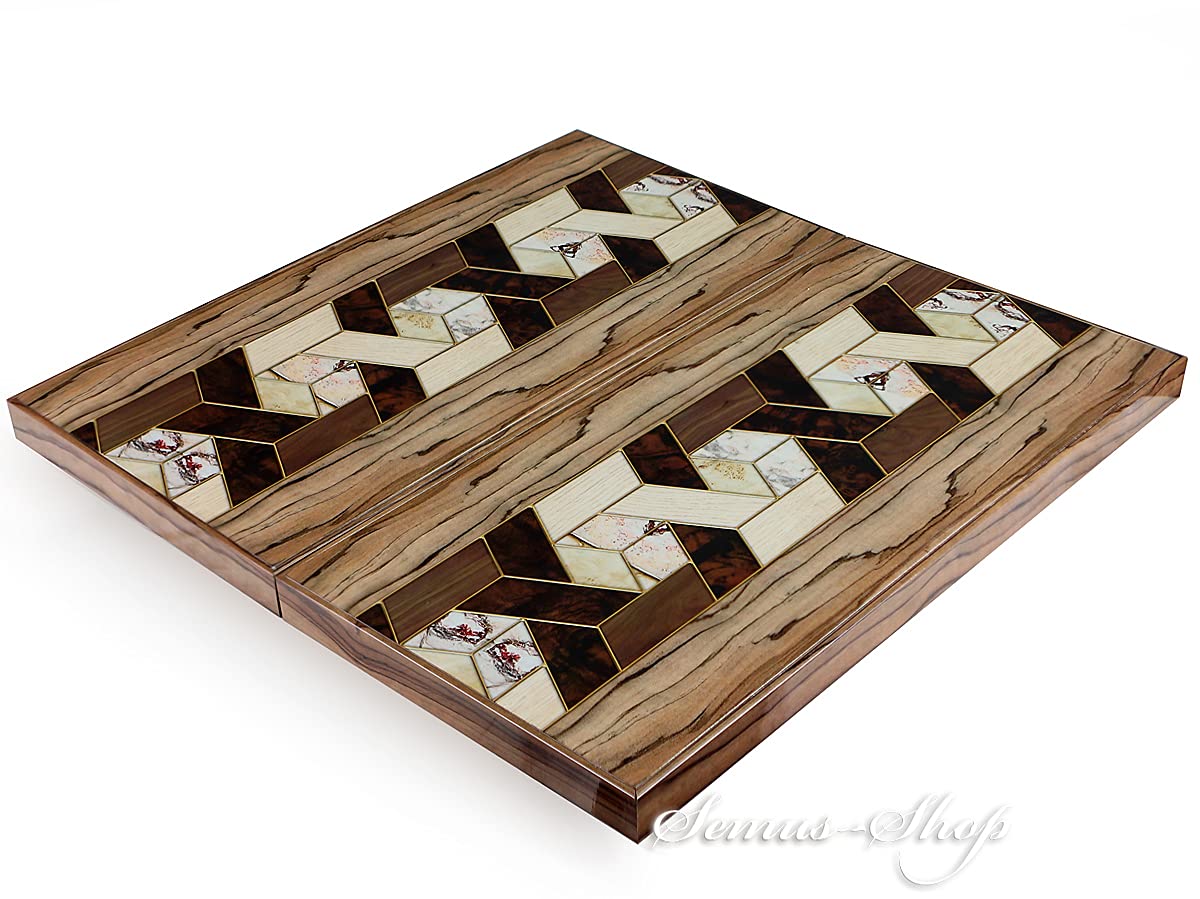 Magnifique backgammon en bois TAVLA XL incrusté