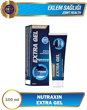 Nutraxin Extra Gel – Glukozamin, Kondroitin, Şeytan Pençesi ve Ak Söğüt İçeren Eklem Destekleyici Masaj Jeli – 100 ml – Lipozom Teknolojili (2 paketi)