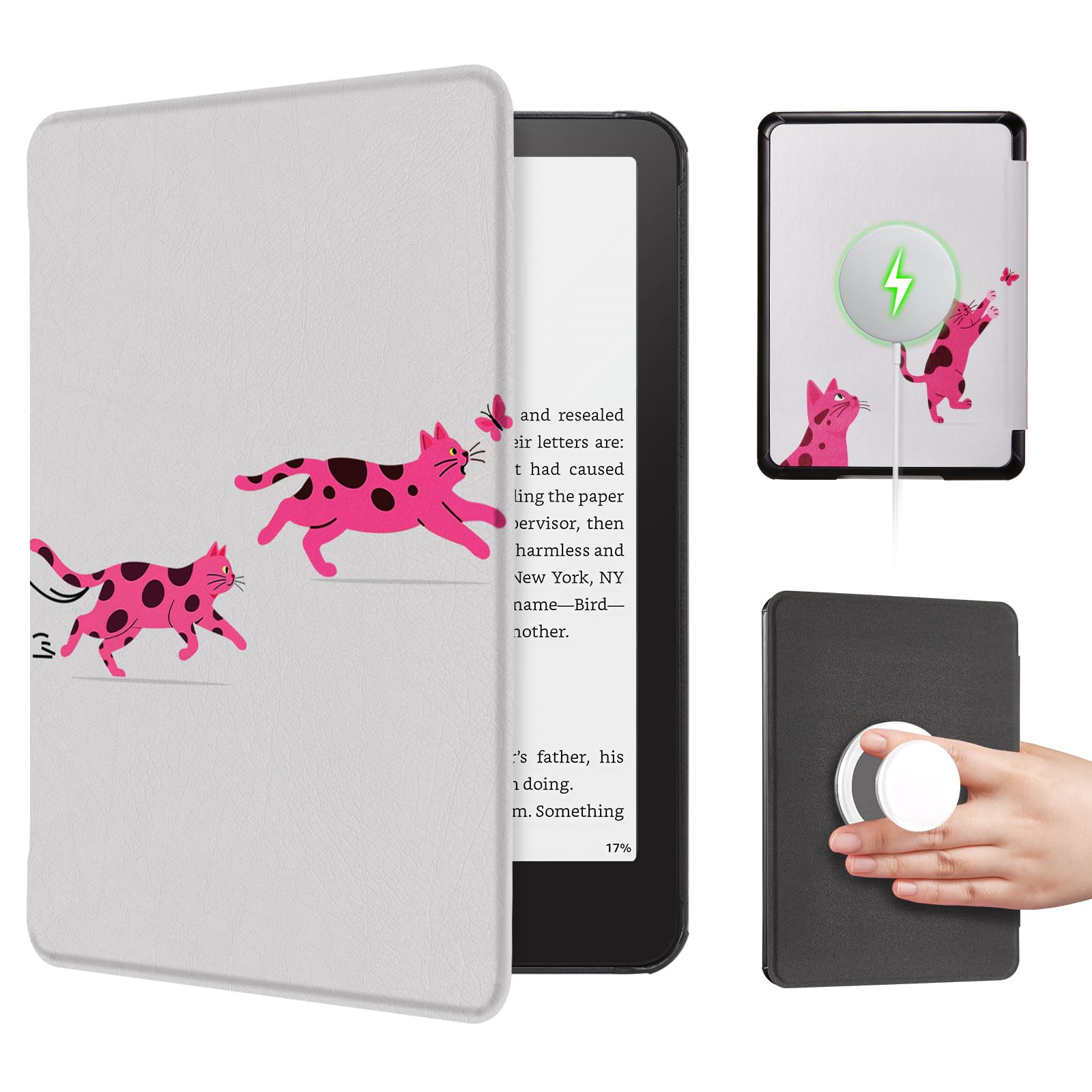 CoBak Case for 7" E-Readers - All New PU Leather Cover with Auto Sleep Wake Feature for E-Readers 2024 Released