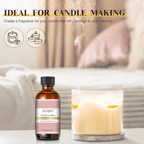 Miniatura 6 de EUQEE Fresh Linen - Aceite esencial de fragancia prémium de 2.0 fl oz para aromaterapia, difusores, bombas de baño de bricolaje, fabricación de