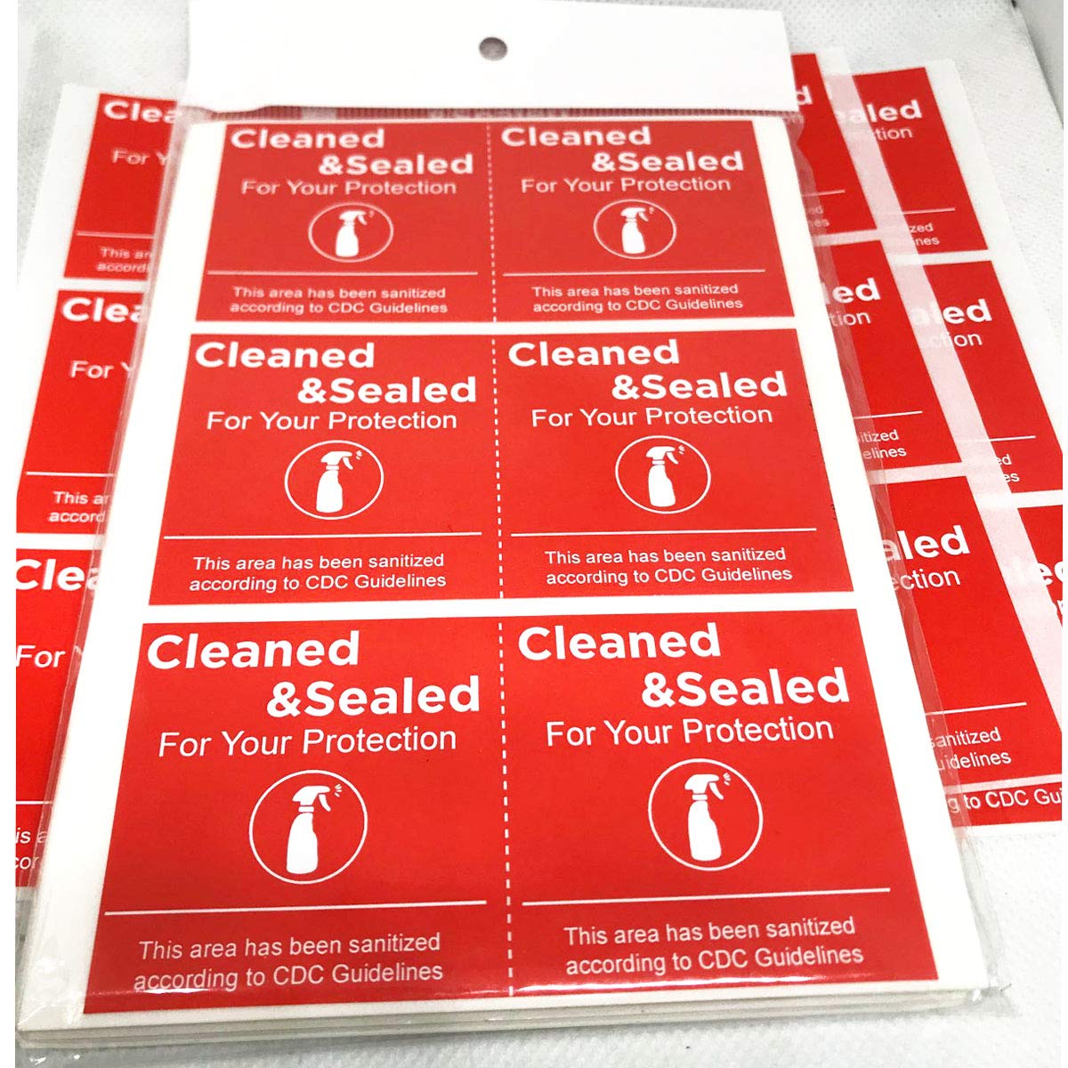 Cleaned And Sealed Tamper Seal Labels Blue 2 X 4 Inch 500 Total Labels Tamper Evident Tape For Hotels, House, & Car Rentals, Strong Removable Adhesive, Tamper Tape Indicates Cleanliness & Security