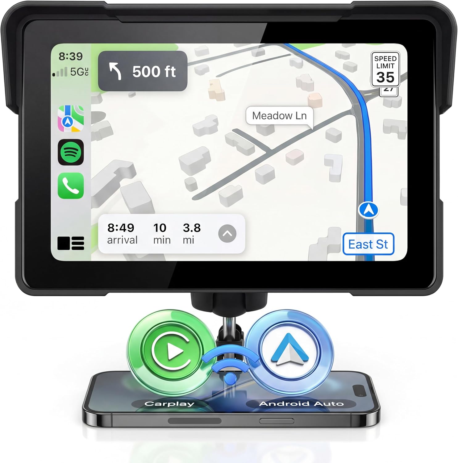 7 Inch Motorcycle CarPlay GPS Navigation...