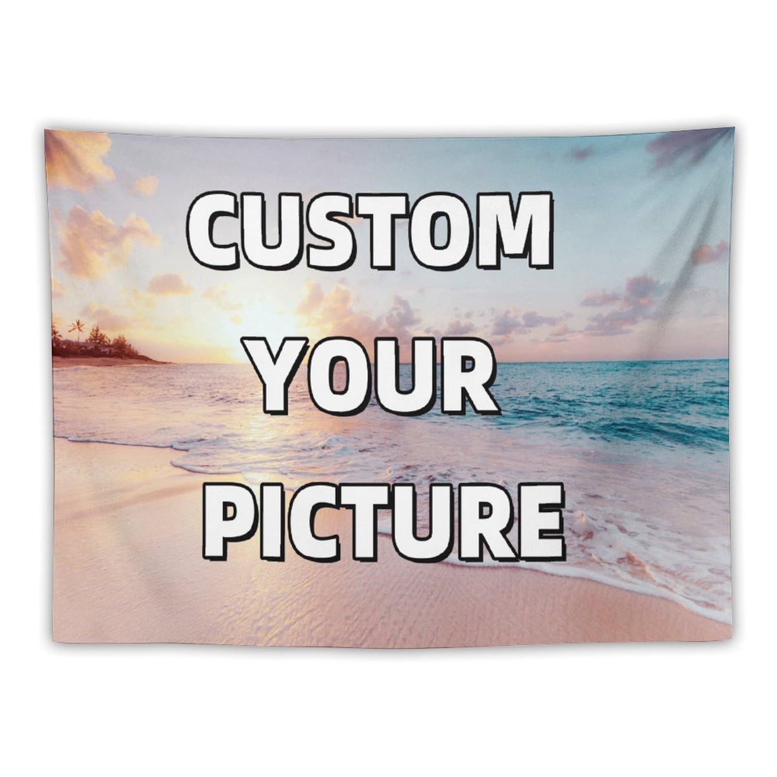 TNFHSOFT Custom Wall Tapestry Hanging for Bedroom, Personalised Wedding Graduation Backdrop with Photo Text, Wall Tapestry Bedroom for Room Decor Wedding Family Memorial Gift