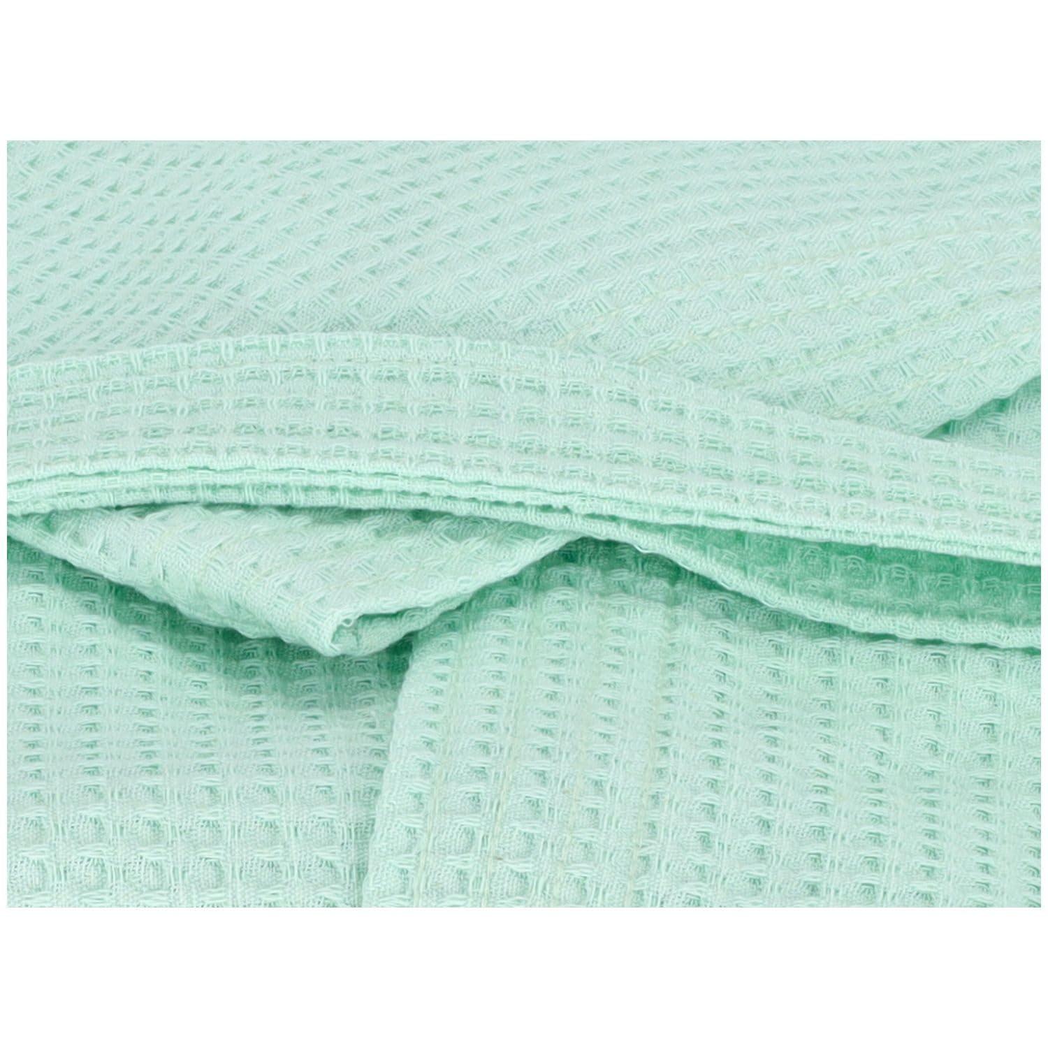 Casatessile Nido d'Ape OB Accappatoio in Cotone - Verde Acqua, L Large
