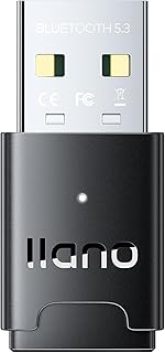 llano Bluetooth Adapter PC, Bluetooth Dongle USB 5.3 EDR for Laptop, Desktop, Headphones, Mouse, Keyboard, Speaker,USB Bluetooth Adapter for PC, Windows 11/10/8.1,Plug & Play