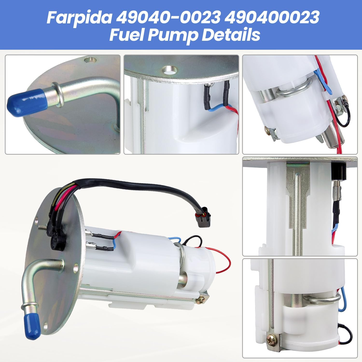 49040-0023 490400023 Fuel Pump Gas Sending Unit Fit for 2013-2022 Kawasaki Ninja ZX6R ZX636, for 2007-2012 Kawasaki Ninja ZX6R ZX600R/ ZX600P, Replace 49040-0023 490400023