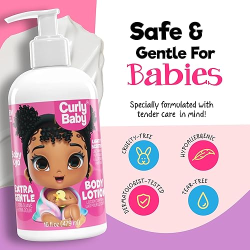 Miniatura 3 de Loción corporal hidratante para bebés, probada por dermatólogos, de rápida absorción y no grasa, suaviza e hidrata la piel sensible del bebé, uso