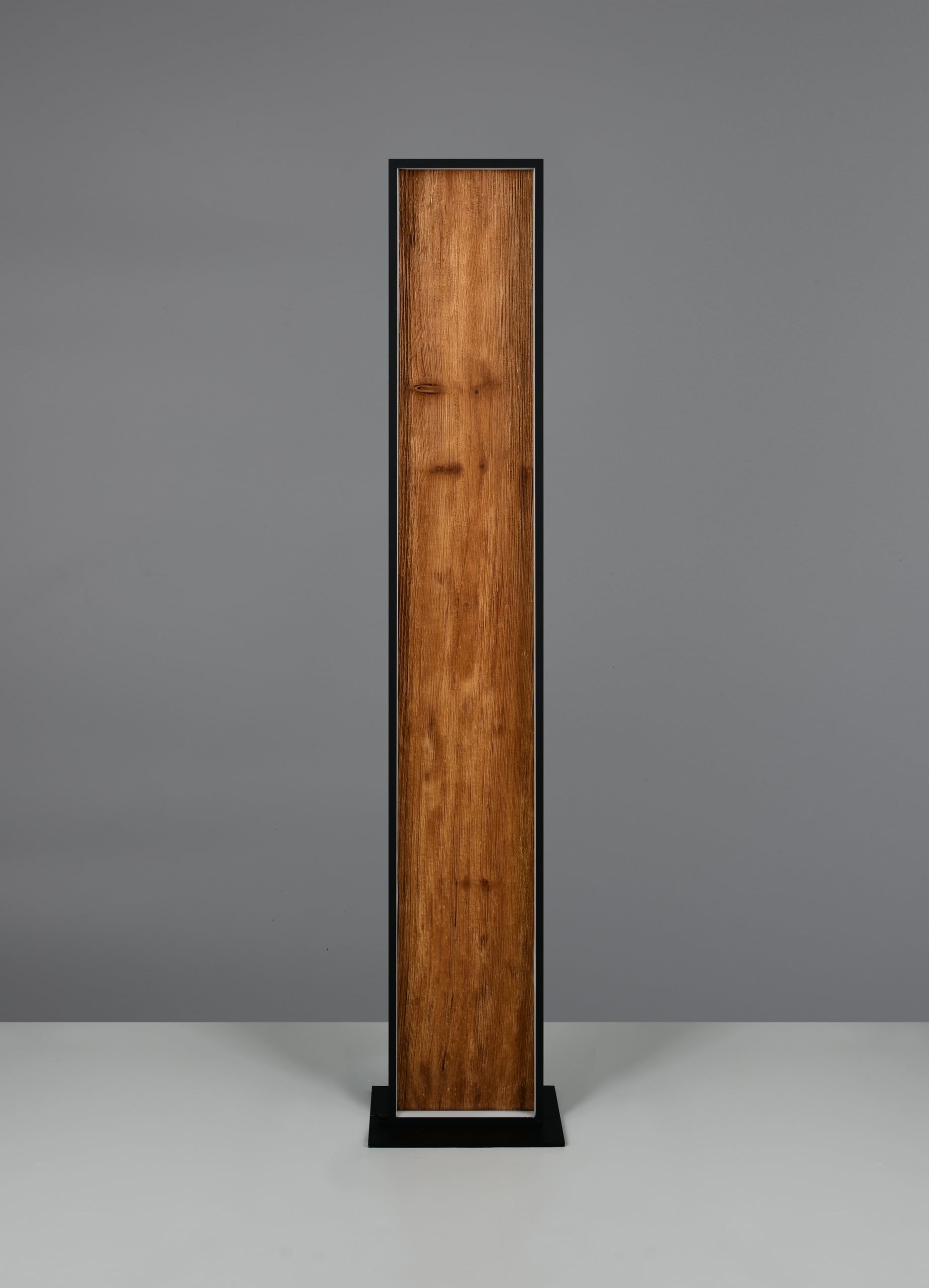 Trio Leuchten LED Stehleuchte Kalea 455510130, Metall Schwarz matt, Holz Kiefer, 35 Watt LED, 4-fach Fuß-Dimmer