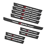Foelony 8 PCS Car Door Sill Protectors & 1 PC Rear Bumper Protector, Carbon Fiber Sport Threshold Guard Sticker, Anti-Scratch Door Edge Protection Decoration, Universal for Most Cars