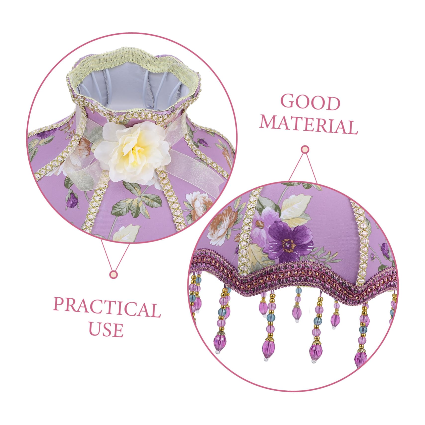 HEMOTON Lámpara De Mesa Pantalla De Encaje Romántica Lámpara De Luz Interior Diseño Elegante Para Decoración De y Acogedores