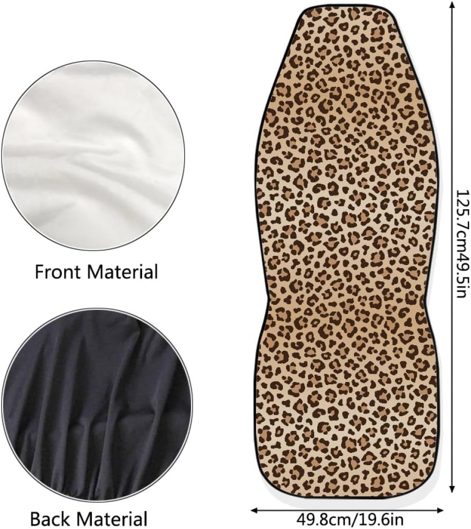 Pehede Car Seat Cover Leopard Front for Cars, Easy to Install Cover Set, Accessories Auto Trucks Van SUV,2 Packs - Image 7