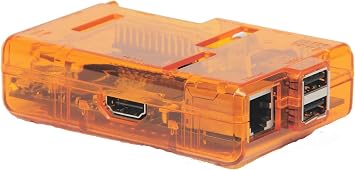 SB COMPONENTS Protective Case Cover/Box/Enclosure Transparent Case For Raspberry Pi Model A and B Board (Orange)