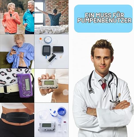 Diabetes Belt for Insulin Pumps Waist Band for Insulin Pump Insulin Pump Holder Medical Waist Bag is Compatible with Tandem t: Slim/t: Slim X2 Adjustable Insulin Pump Accessories