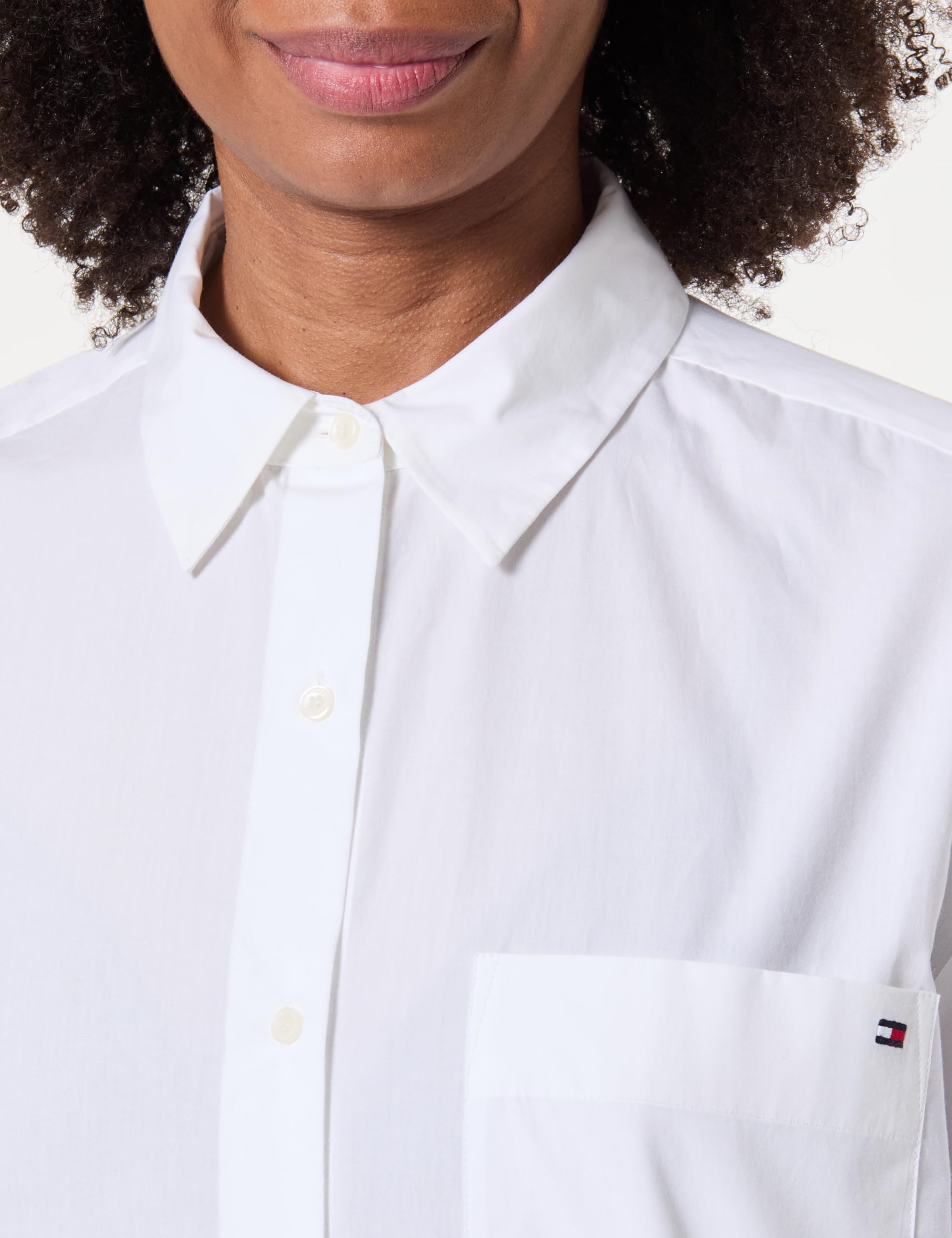 Tommy Hilfiger Camisa Mujer Poplin New Easy Oversized