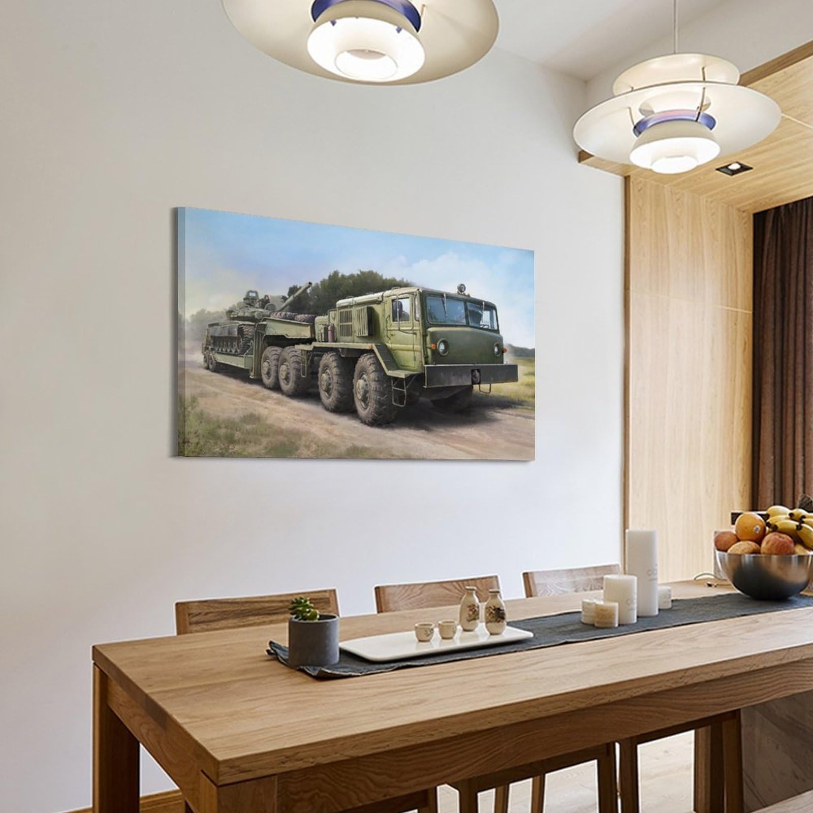Póster de vehículo Militar MAZ-537, póster de Tractor de artillería, Pintura Decorativa, Lienzo, Carteles de Pared e imágenes artísticas, decoración Moderna para Dormitorio Familiar