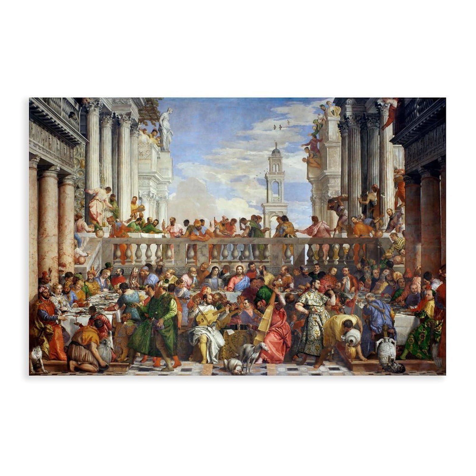 WCYB The Wedding at Cana by Paolo Veronese Posters Prints Canvas Deco Paintings Wall Art Unframe 12" L X 18" W