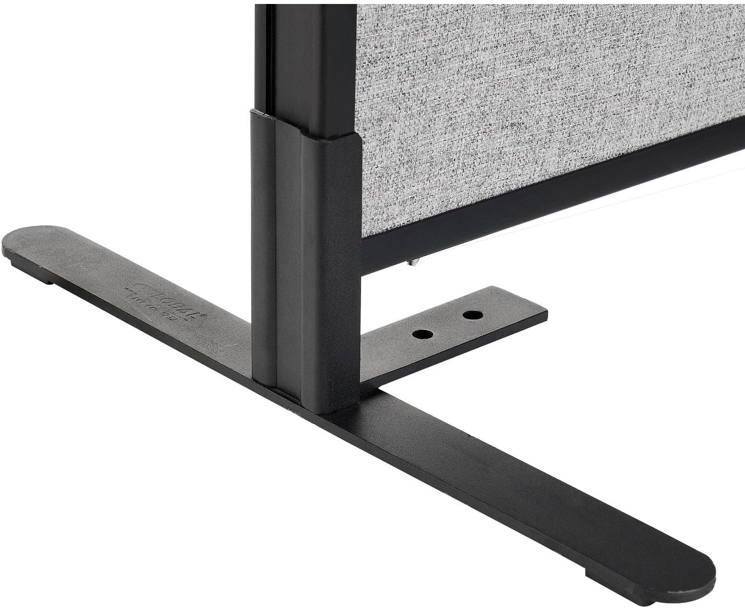 Global Industrial 48-1/4"W x 73-1/2"H Deluxe Freestanding 3-Panel Corner Room Divider, Gray