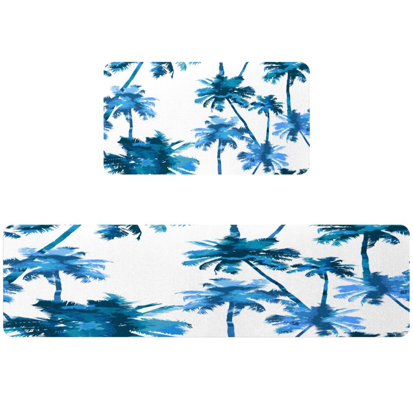 Alfombrillas de cocina antideslizantes VAPOKF lavables con diseño de palmeras juego de 2