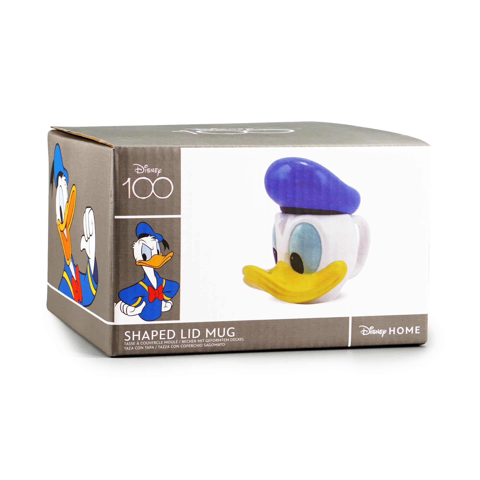 Disney Mickey & Friends Shaped Mug with Lid - Donald Duck - 3D Mug - Disney Gift - Office Mug