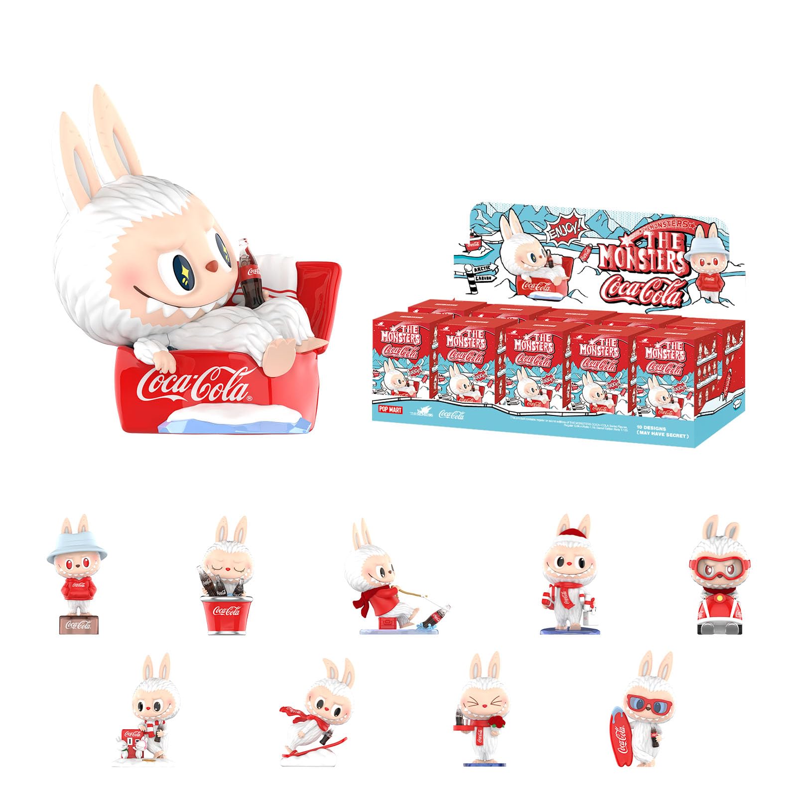 POP MART The Monsters Coca-Cola Series, Blind Box Figures, Random Design Action Figures Collectible Toys Home Decorations, Holiday Birthday Gifts, Single Box: The Monsters Coca-cola Series Whole Set
