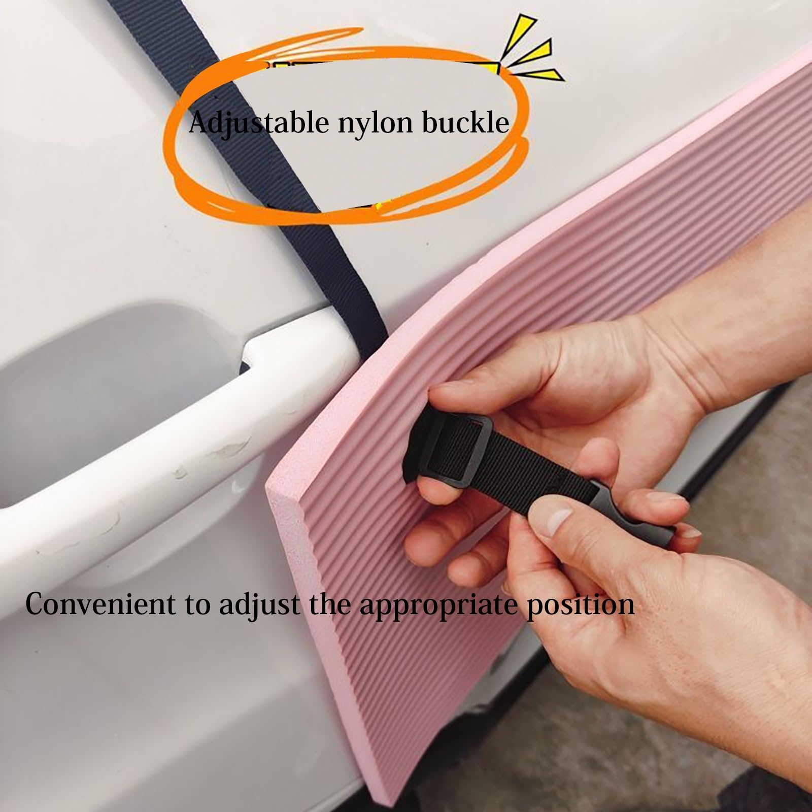 Protector Puertas Coche Magnetico, Parking Protector Lateral Coche, Protectores Abolladura Anti Choques para Garaje, Puerta del Coche Protector de Borde(Negro,40 CM x 80 CM)