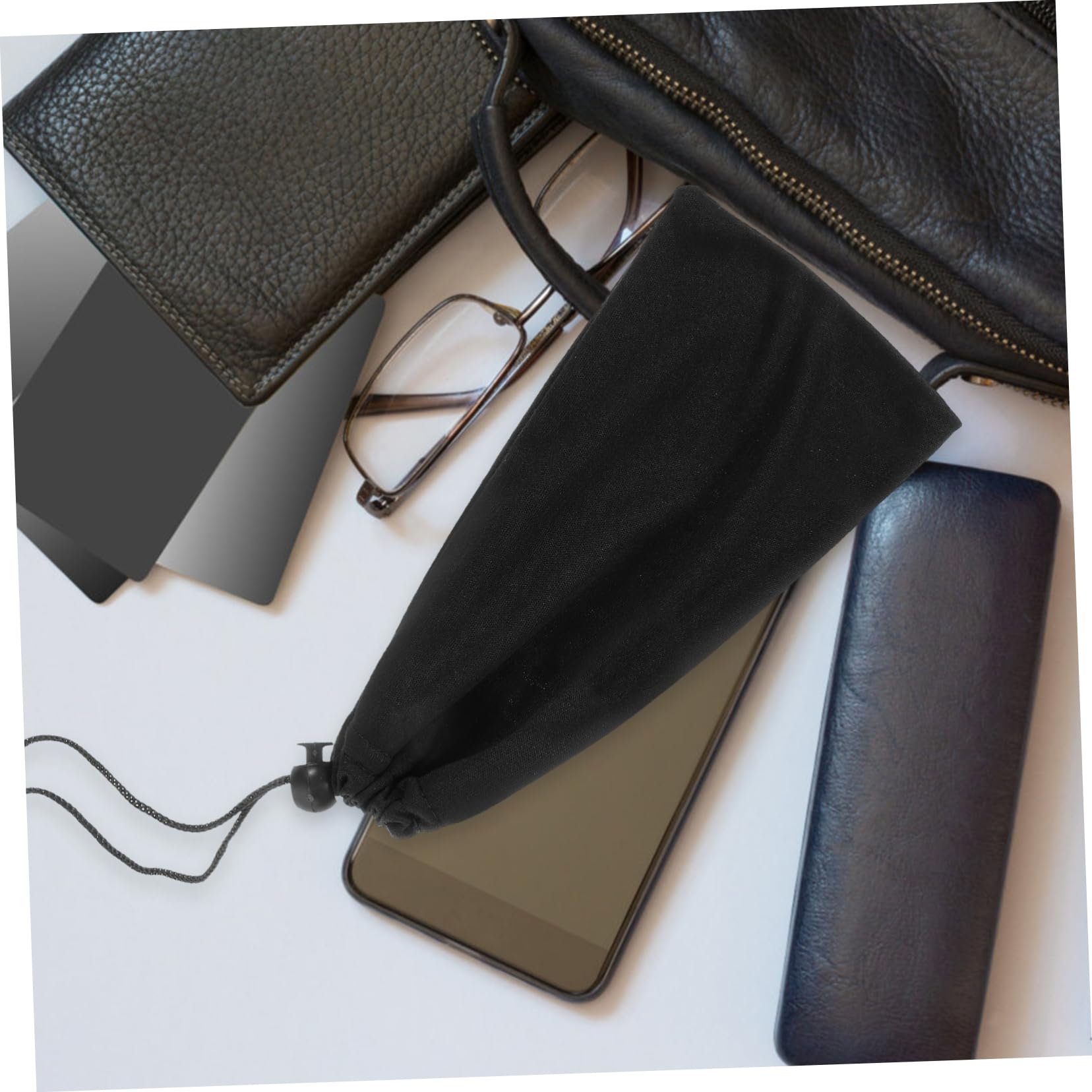 LIFKOME bolsa de almacenamiento de gafas de sol prácticos bolsos para gafas bolsas de gafas estuche gafas de sol organizador de gafas bolsas de almacenamiento de gafas Black