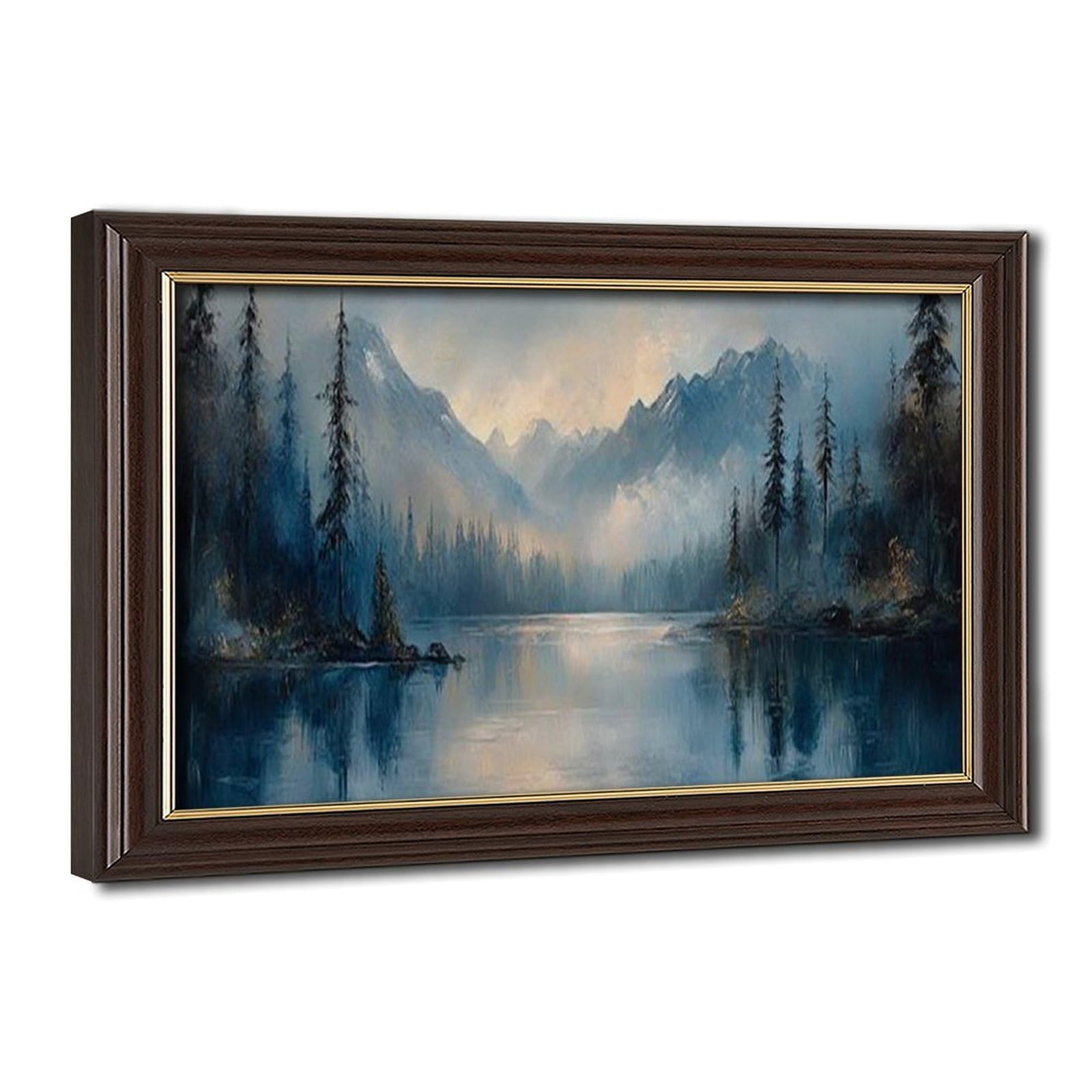Bareronor Forest Landscape Art Canvas Poster Bedroom Decor Landscape Office Room Decor Gift 12" L X 18" W