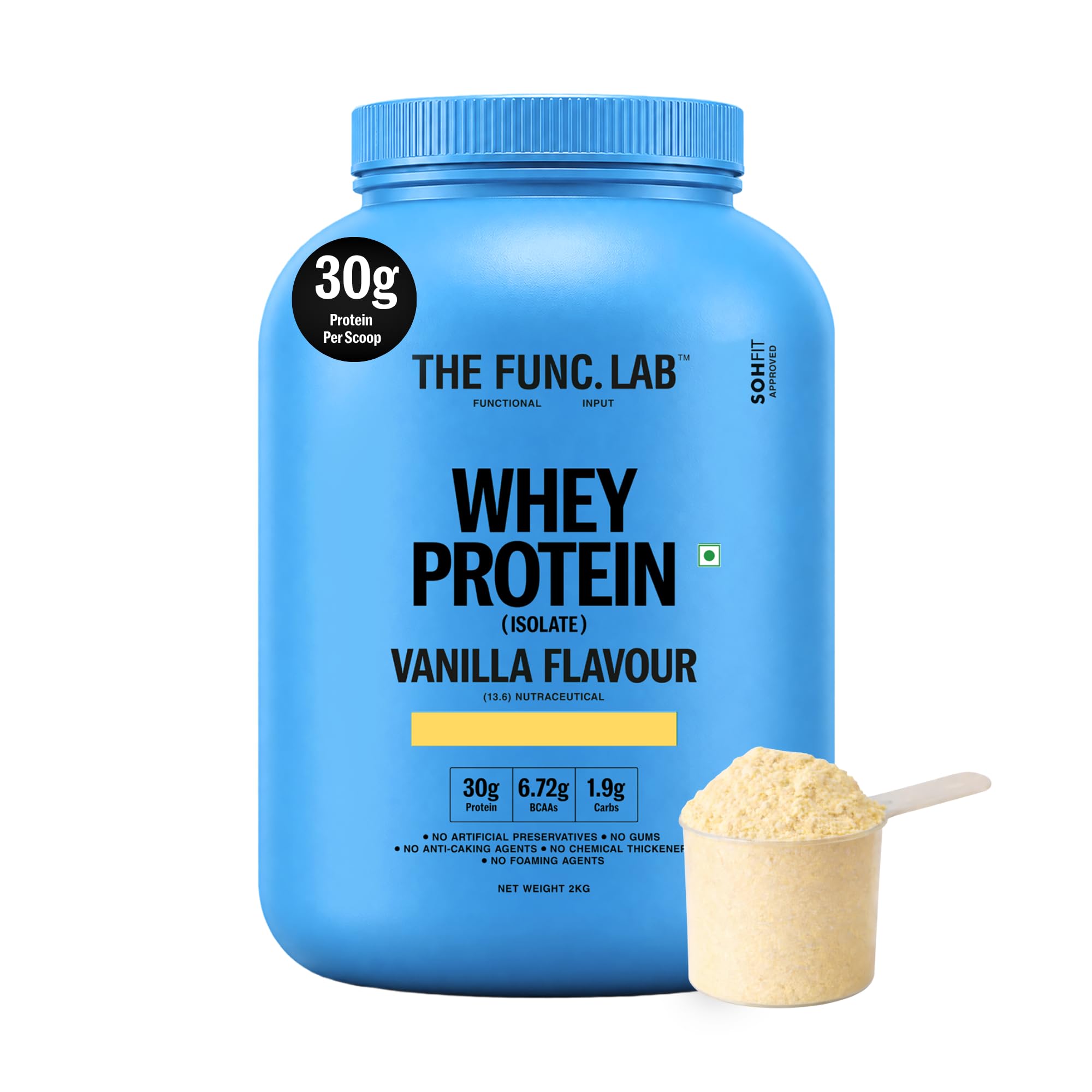 The Func. Lab Whey Protein Isolate - Dark Chocolate | 500g | Grass‑Fed, 28g Protein, 6.37g BCAA per Scoop | High Protein Supplement for Muscle Growth, Digestion and Absorption Support — Amazon image 20