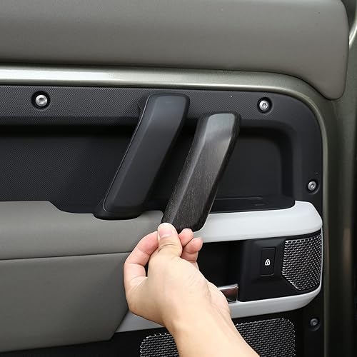 YIWANG Cubierta de moldura de barra de manija de puerta interior cromada ABS para Land Rover Defender 110 90 2020 2021 LHD accesorios de coche