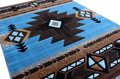 Miniatura 5 de Concord C318 - Tapete con diseño de la región del sudoeste, Azul - marrón