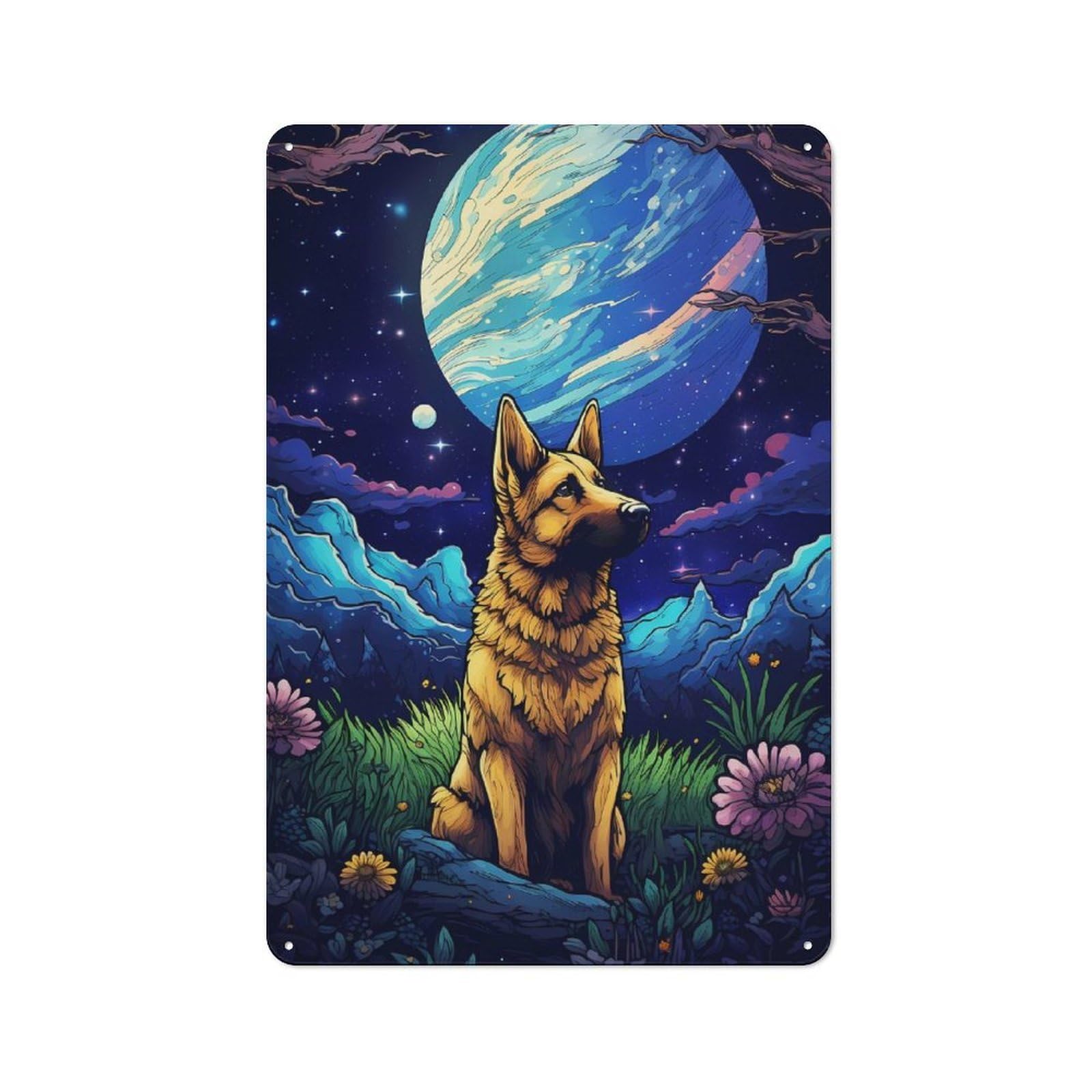 Game Room Lunar Lookout Tin Wall Sign, Wall Decor for Office, Study, Game Room Or Hobby Space, 30x20cm