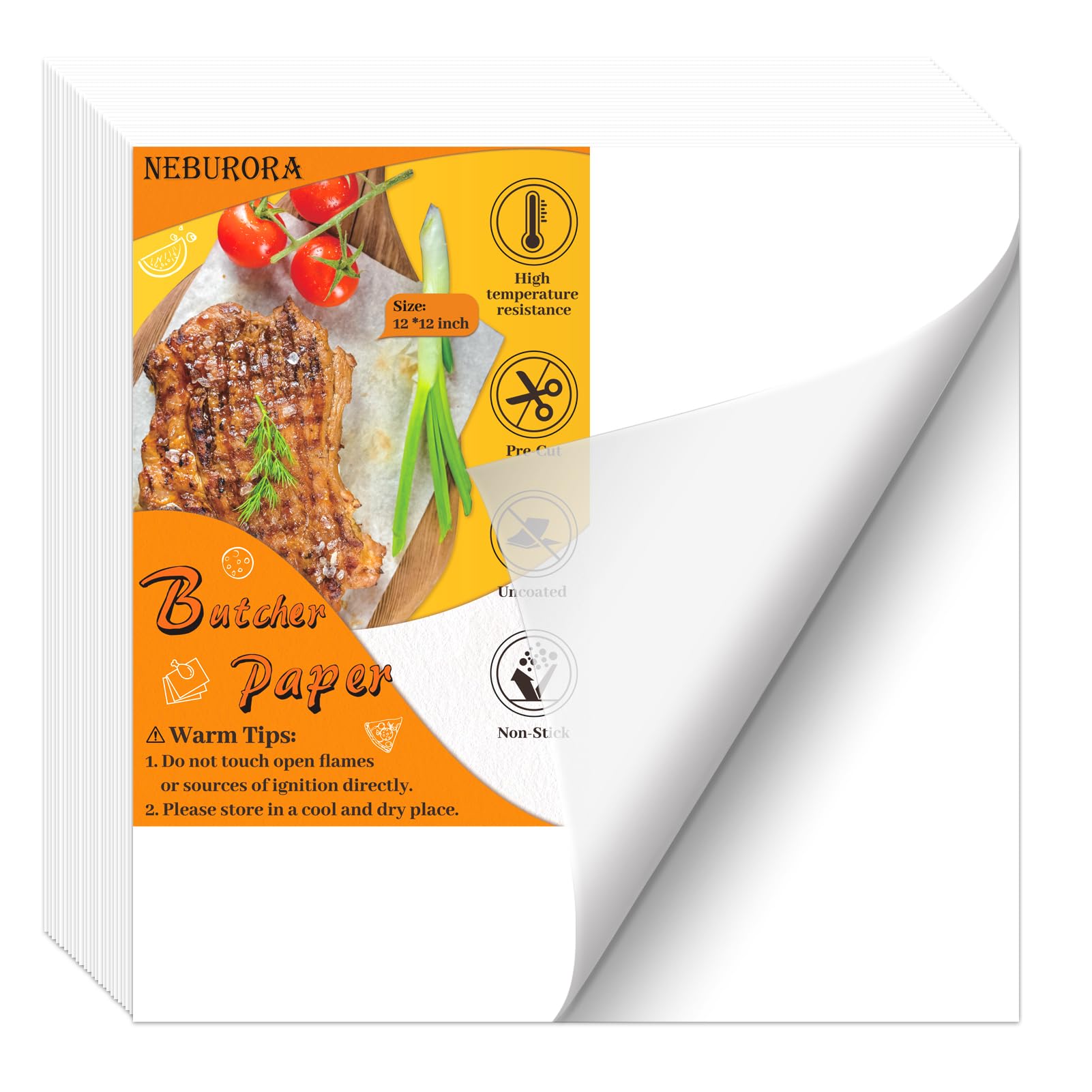 Papier de boucher sublimation NEBURORA feuilles anti-bavure sans cire pour transfert textile