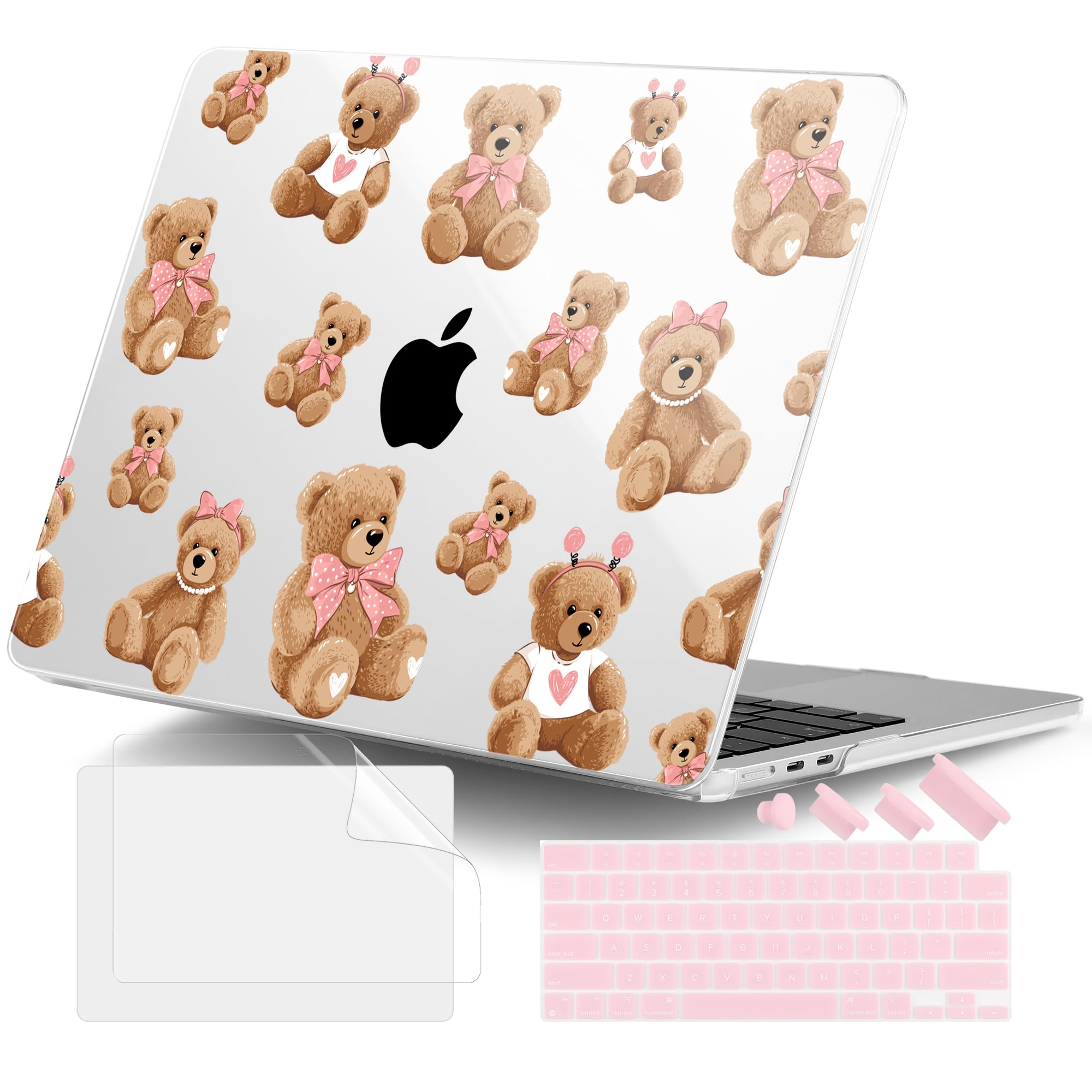 DONGKE for M4 MacBook Air 13.6 Inch Case 2025 2024 2023 2022 Model A3240 A3113 A2681 M3 M2 Chip, Plastic Hard Shell Case Cover with Touch ID for