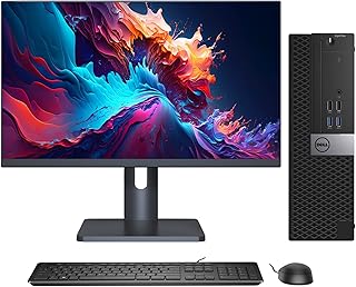 Dell OptiPlex Small Form Factor Desktop PC with 27 Inch FHD Monitor | Intel Quad Core i7 Processor up to 3.6GHz | 32G DDR4 1000GB (1TB) SSD | HDMI | Windows 10 Pro 64 Bit-Multi-Language (Renewed)