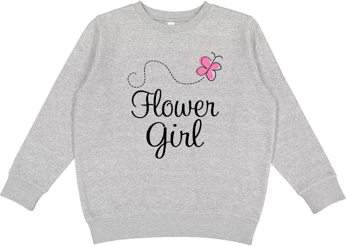 inktastic Flower Girl Wedding Butterfly Youth Sweatshirt