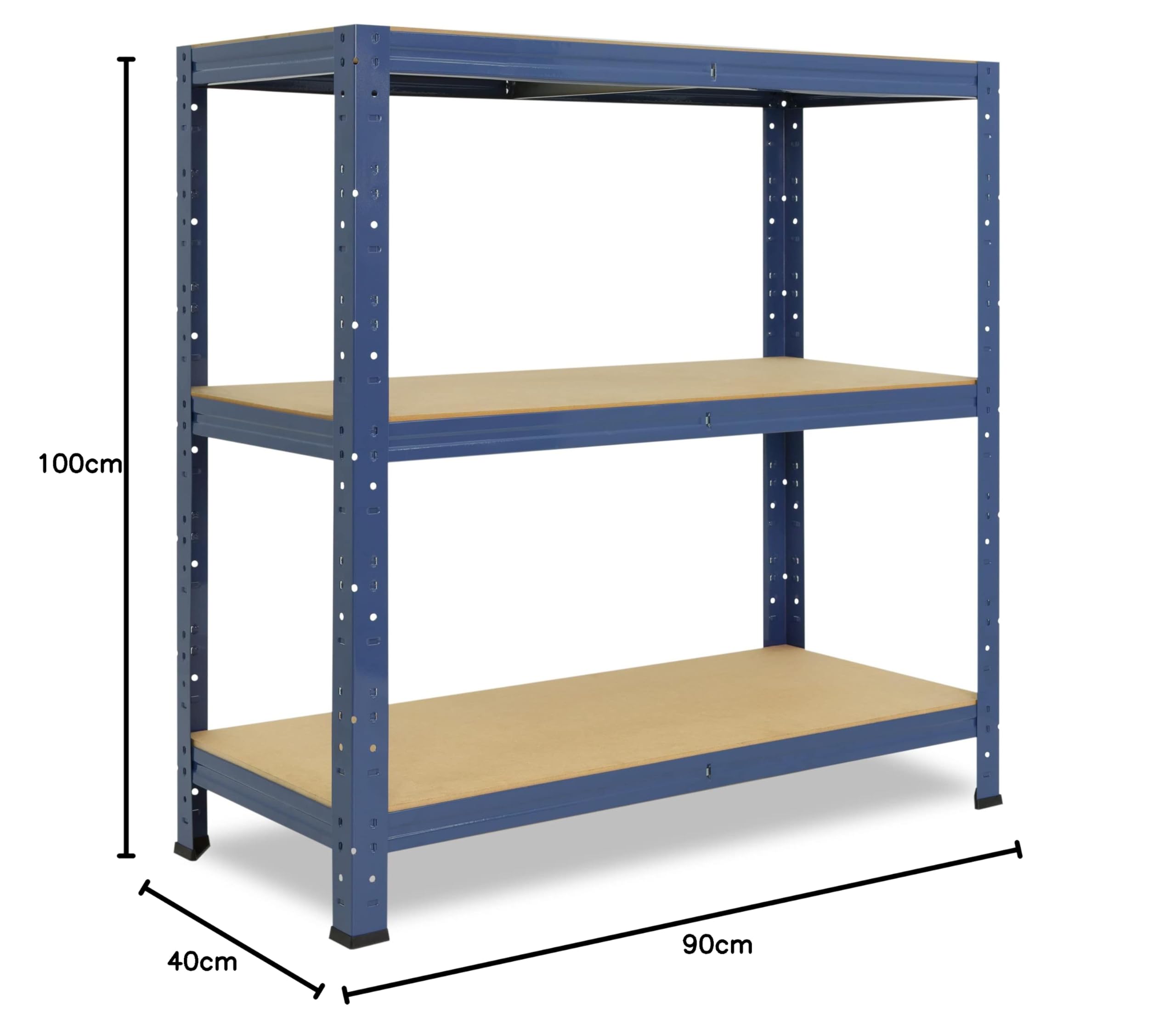 shelfplaza Home 100x90x40cm Estantería Pesada Azul pacífica: 3x175kg | Estanterías almacenaje · Estanterías metálicas · Estantería cocina · Estantería metálica · Estanterías almacenaje garaje