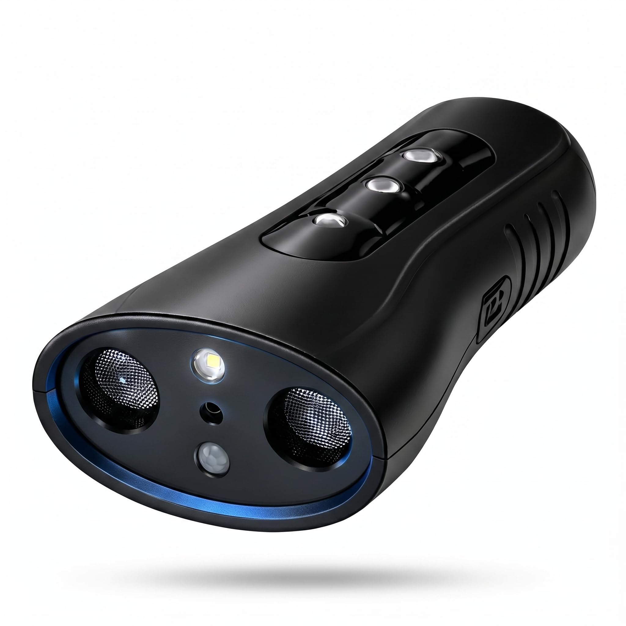 Repellente Ultrasonico Portatile per Cani Randagi - Dissuasore ad Ultrasuoni Doppia Frequenza con Torcia LED Integrata - Dispositivo Anti Abbaio Educativo Tascabile per Passeggiate e Corsa (Sonic Paw)