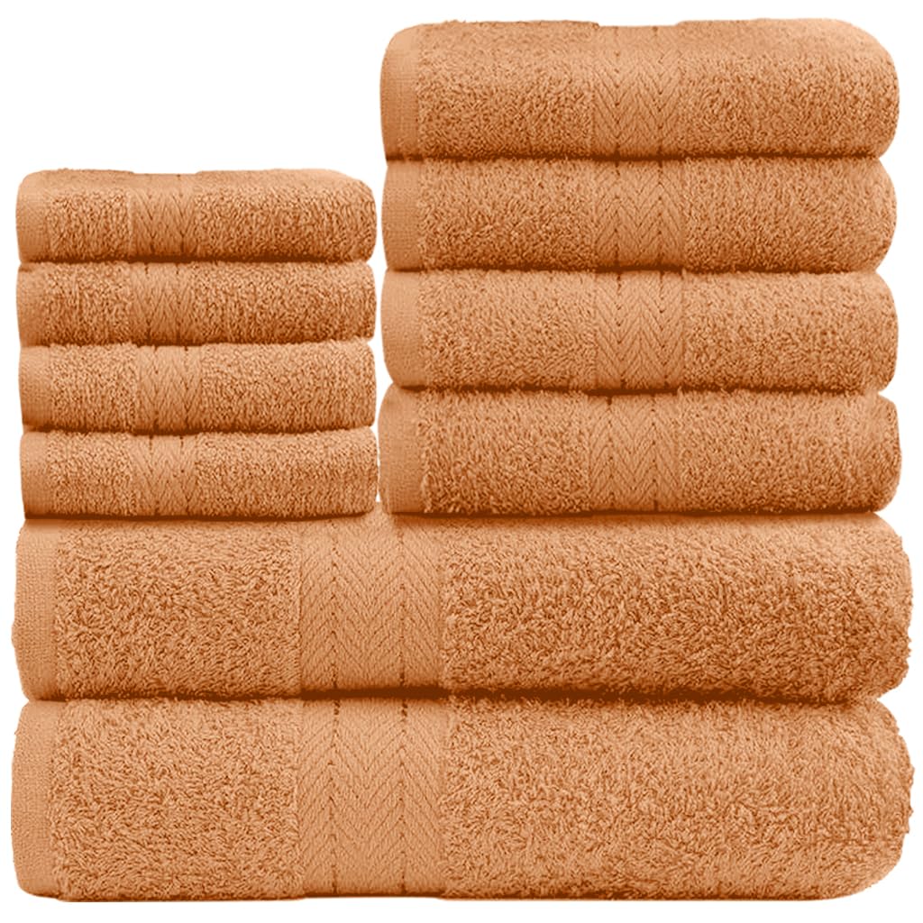 GC GAVENO CAVAILIA 10 Piece Towel Bale Set | Quick Drying Cotton Towel Highly Absorbent 450 GSM Peach Towels Set | Bathroom Towels Bale Set 4x Face 4x Hand 2x Bath Towels โ image 1